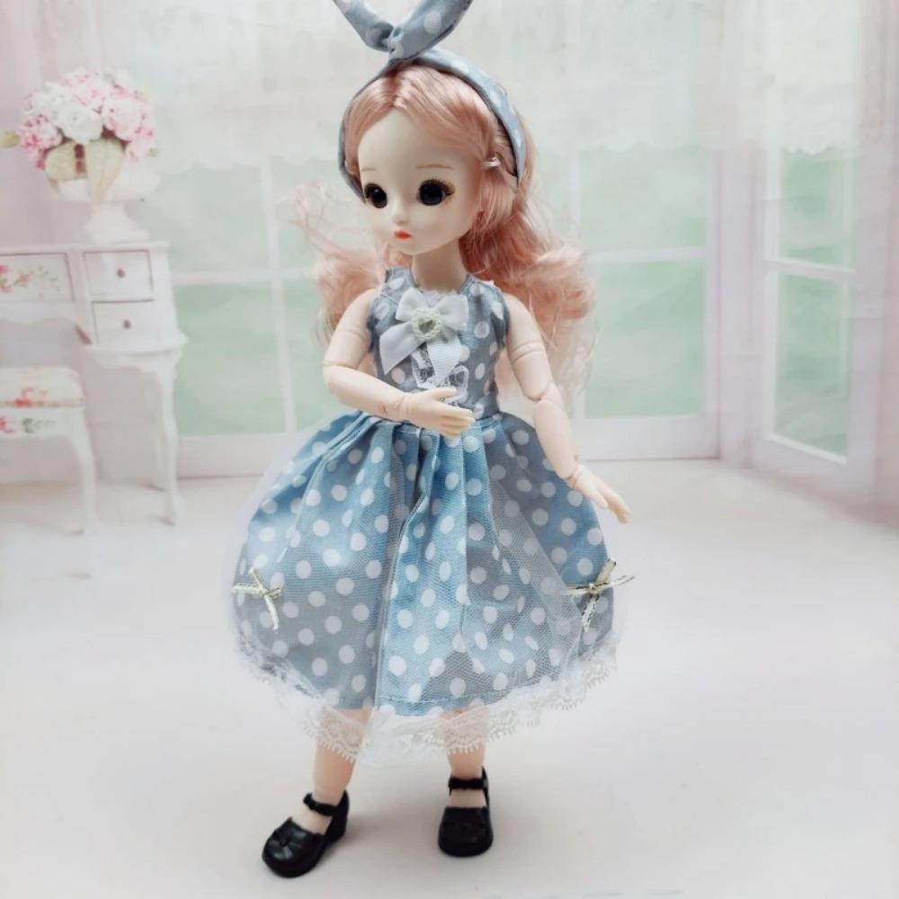 Oblečení pro 1/6 BJD panenku Roztomilé šaty Sukně Pokrývka hlavy 30cm Princezna Panenka Ležérní Kostým Oblečení Doplňky pro panenky Dívka DIY Hračka Dárky