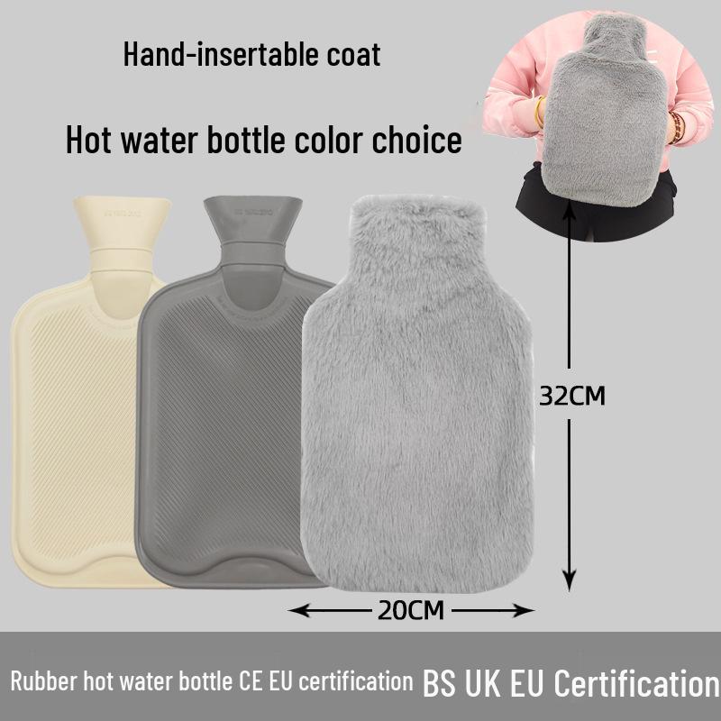 Explosion-Proof Hot Water Bottle: Rubber Design for Stomach and Feet, Long-Lasting Warmth
