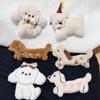 5pcs Harajuku Women Sweet Cute Lovely Dogs Backpack Keychain Cartoon Plush Doll Puppy Pendant Keyring Bag Decoration Girls Gift