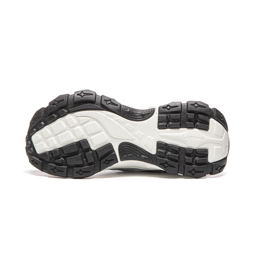 Li Ning Slip Resistant, Abrasion Resistant, Breathable Low top Chunky Sneakers Women's White Silver AGCW056-8