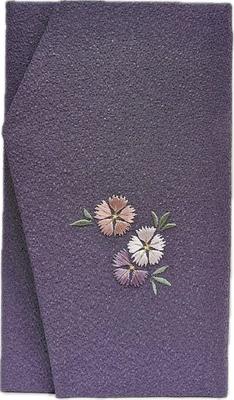 Daiko Sangyo Chirimen Embroidered Envelope Bag, PinkPurple, 675-1