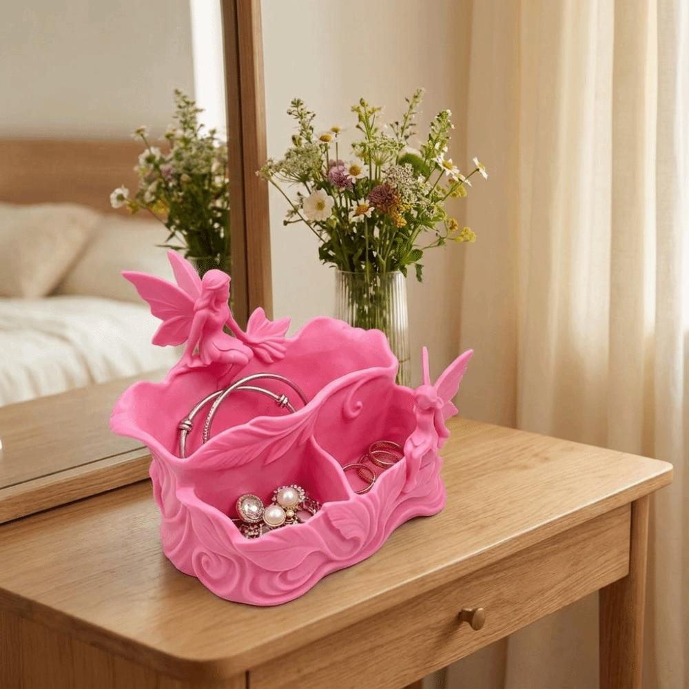 3D Printed Elf Storage Box Cute Plastic Fairy Pen Holder Decorative Multi Grid Desktop Storage Box for Living Room