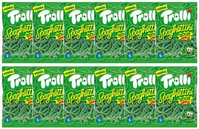 Trolley Spaghetti Sour Apple 100g X 12 Bags