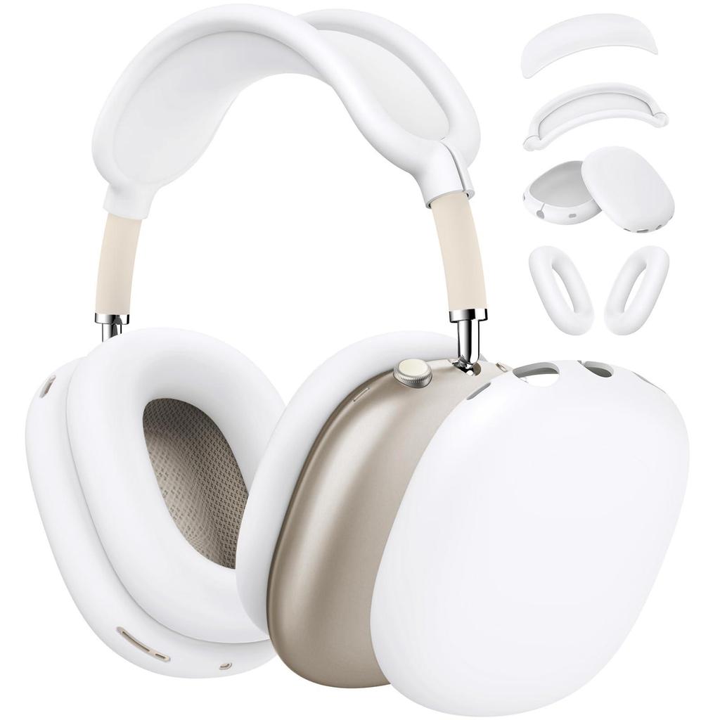 Solid Color Silicone Protective Case for AirPods Max - Over-Ear Soft Shell Cover