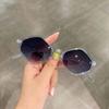 Vintage Rhombus Leopard Sunglasses Multicolor Lenses UV400 Sun Glasses Metal Eyewear  Unisex