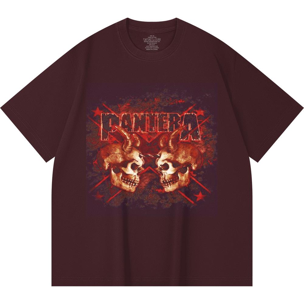 230 Gsm 100% Bomuld Heavy Metal T-shirt Rockband Populær Musik Print Unisex Tung Bomuld T-shirt