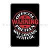 Warning Official Preteen May Contain Attitude th Birthday Design Metal Sign Poster Garage Decoration Customize Tin Sign Poster