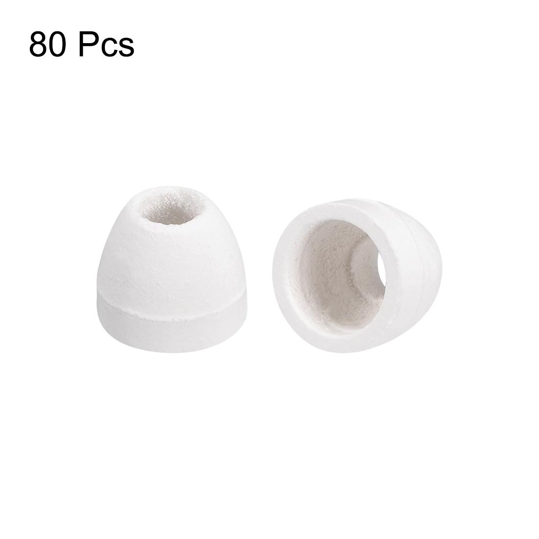 Uxcell Ceramic Electrical Insulator 2mm-5mm Dia Tapered Porcelain Tube Ceramic Beads High Temperature for Oven 4mm Dia 100pcs