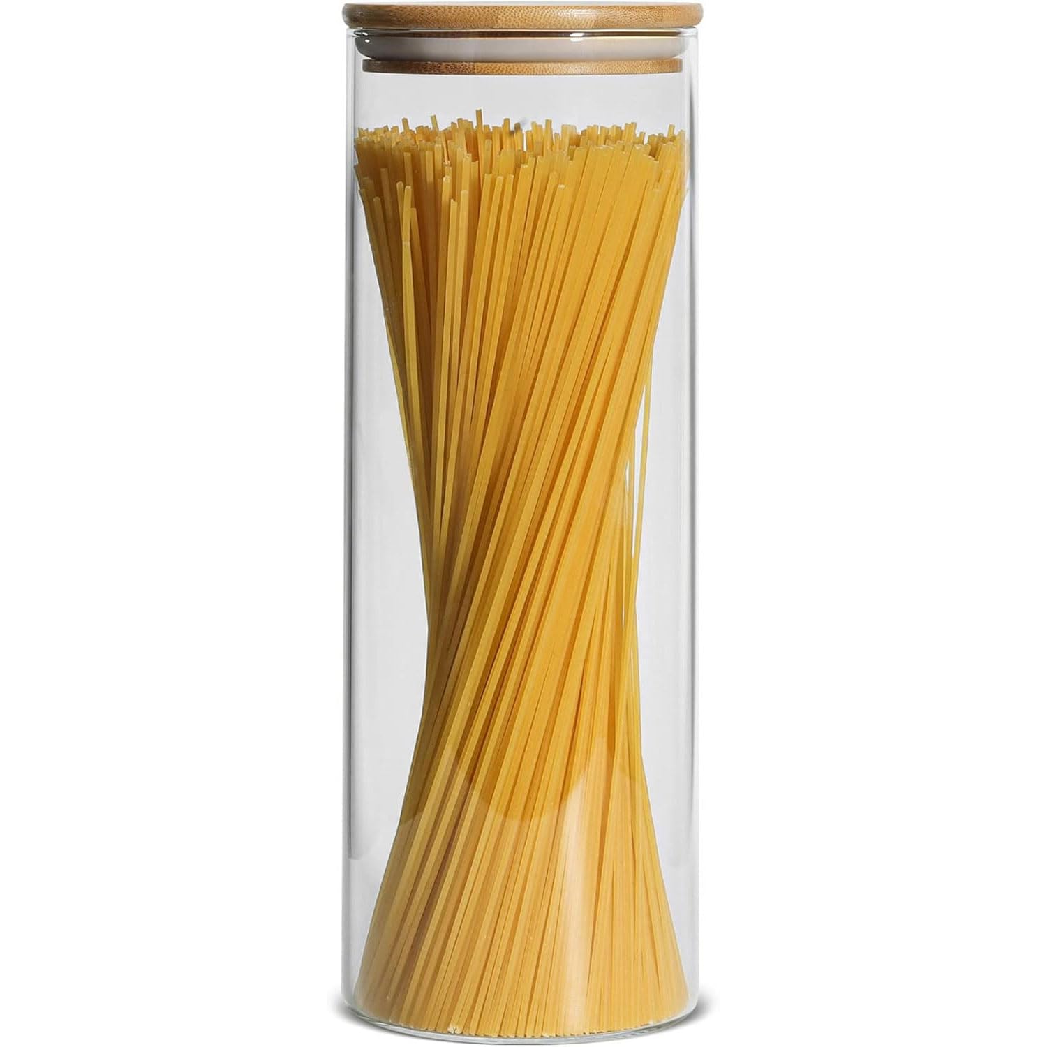 

ComSaf Glass Pasta Pasta Storage Pasta Sealed Food Storage Container with Bamboo for Coffee Gift Set Canister, Airtight, 2000ml, Case, Container, Jar,