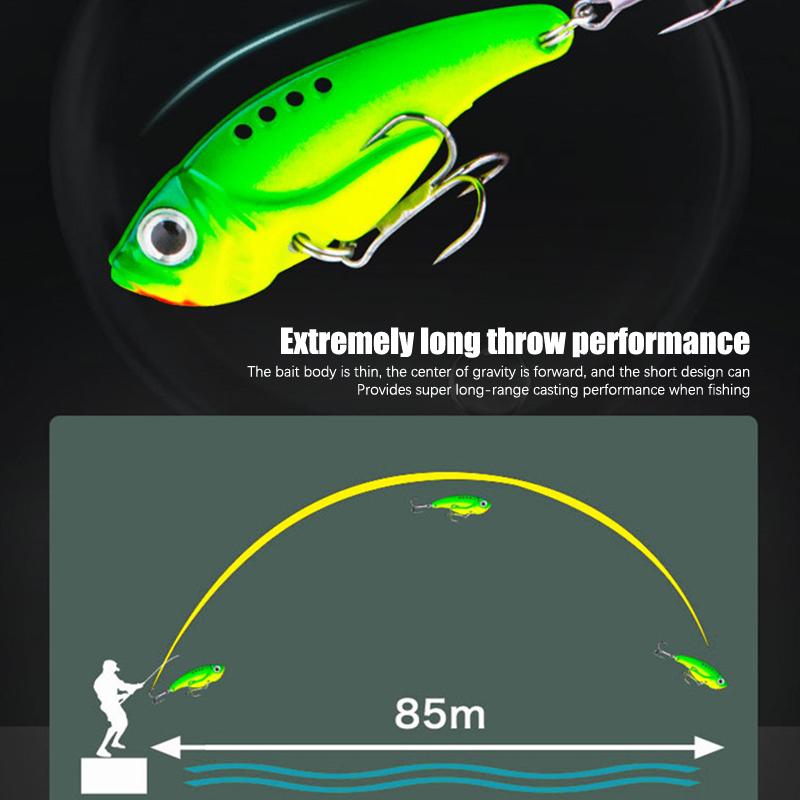 Metal Vib Blade Návnada Rybaření Vibrace 3D tvrdá nástraha Trojháček Náčiní Pesca Návnada