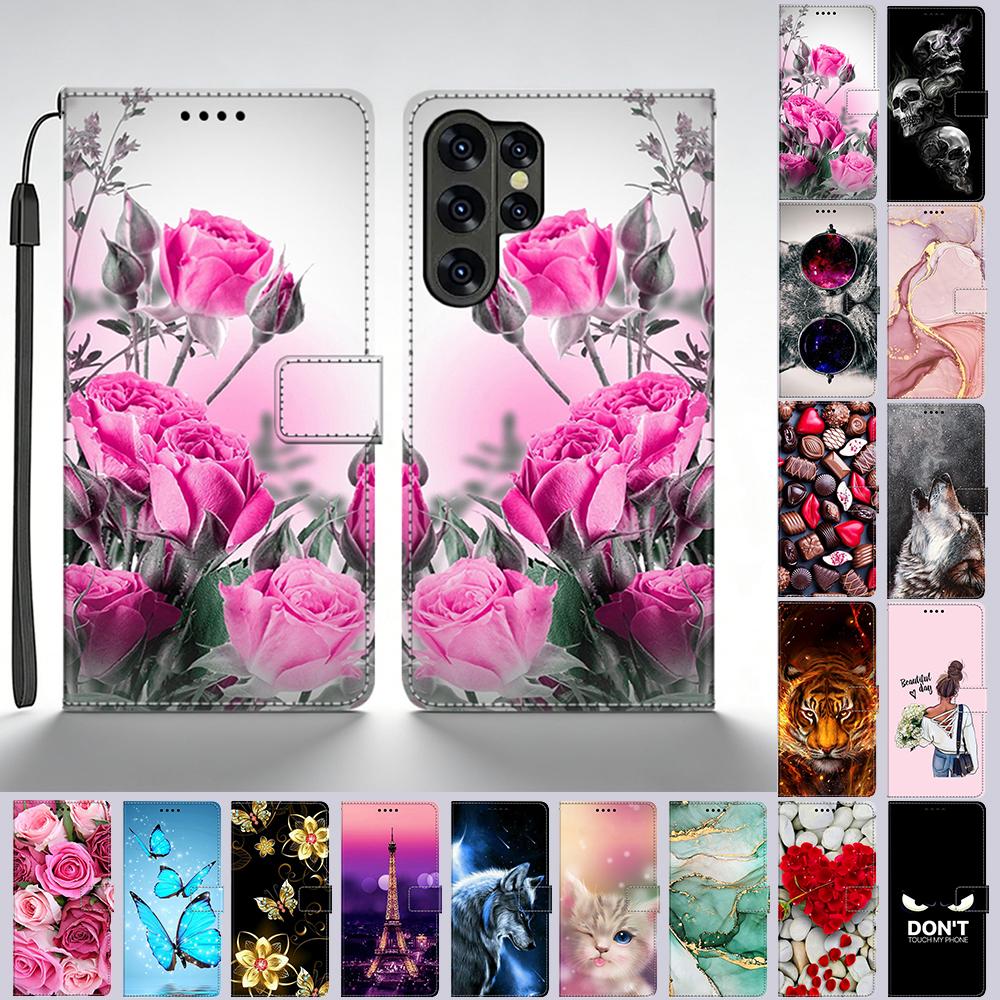 For Samsung Galaxy S25 Ultra Case Leather Wallet Flip Case For Samsung S25 Ultra Case SM-S938B Back Cover Printed Coque Fundas