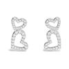 APM Monaco Double hollow design alloy rhodium plated earrings women's silver WE16532OX