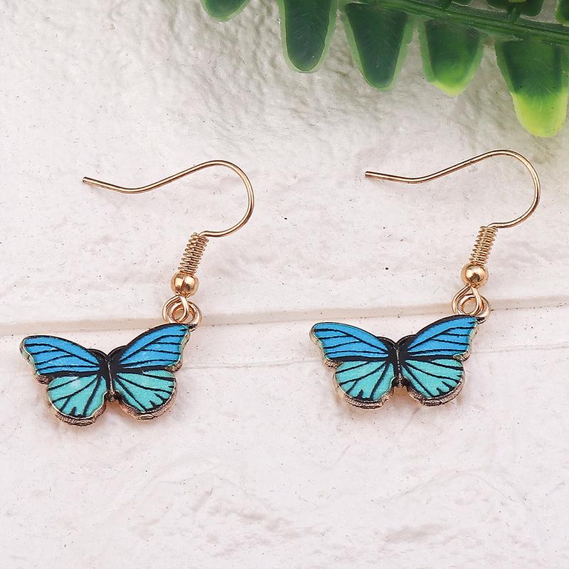 Cute Colorful Butterfly Drop Earrings for Women Girls Dangle Earrings Handmade Jewelry Gifts