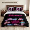 SAJA BOYS Personalized Custom Name 3‑Piece Bedding Set Soft Duvet Cover Set For Bedroom Home Decor