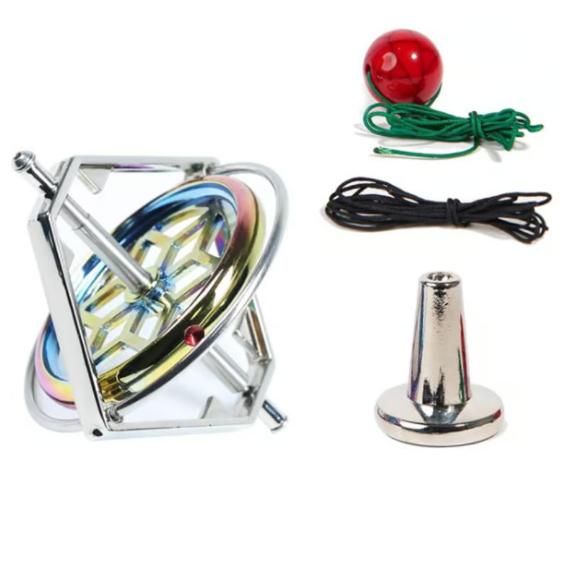 Precision Gyroscope Metal Anti-Gravity Spinning Top - Educational & Stress Relief Toy Stabilised Metal Finger Gyro