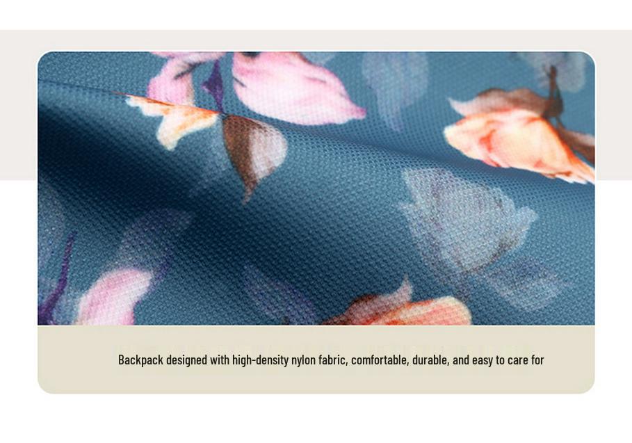 2026 Leichte Damen-Crossbody-Tasche aus bedrucktem Nylon mit mehrschichtigen Reißverschlusstaschen