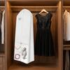 Folding Wedding Dress Garment Bag Non-Woven Large Capacity Gusseted Dress Bags Dust-Proof with Shoe Pockets Travel Garment Bag