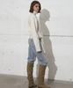 SIGREAT Layered Sleeve High Neck Pullover_Ivory