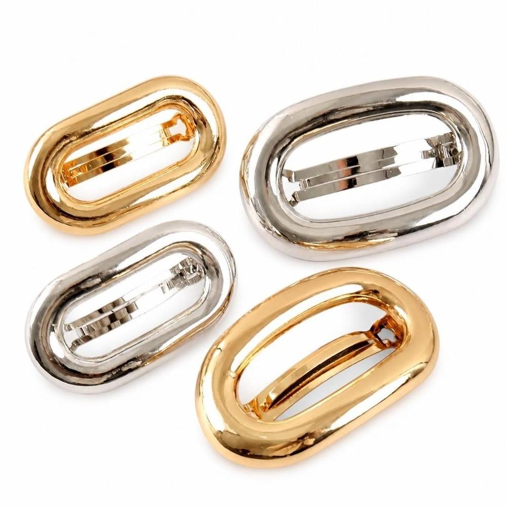 Elliptical Hollowed Out Spring Hair Clip Hollow Oval Ponytail Hairpins New Metal Hair Clips Women
