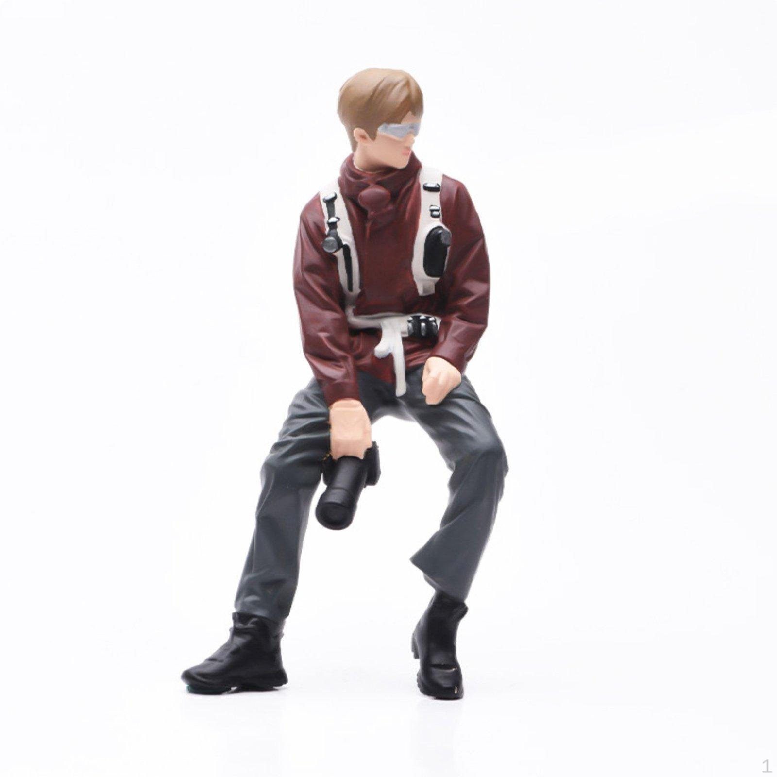 Photographer Figure Hand Painted Male Figurine Highly Detailed for Hobbyists, Shelf 1/24