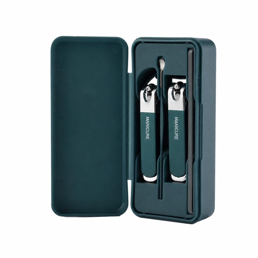 Luxury 5-Piece White Nail Clipper Set with Logo - Manicure & Pedicure Tools Available