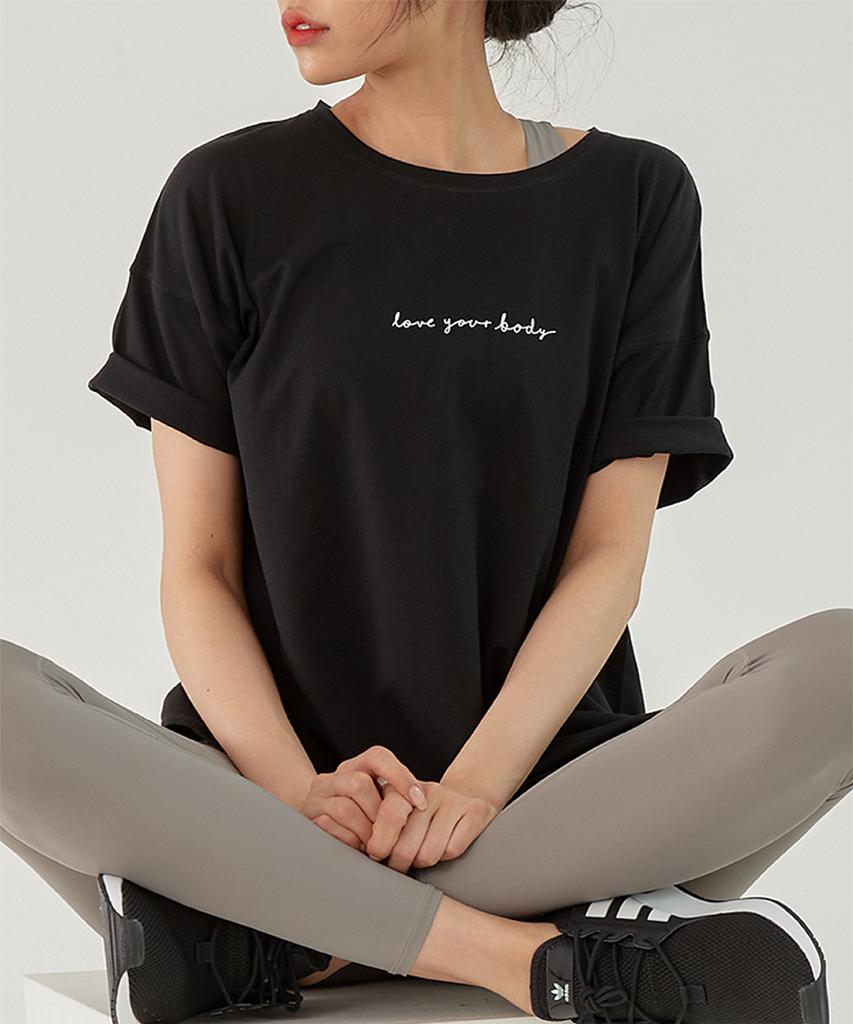 LOVEYOURBODY [1+1] Pima Cotton Logo Oversized Short Sleeve T-Shirt Set