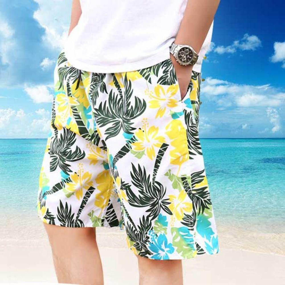 Men Swimming Shorts Trunks Summer Print Surf Shorts New Quick Dry Beach Shorts