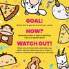 Taco Gatto Capra Formaggio Pizza Carta Estremamente Divertente per Gioco di Gruppo in Famiglia