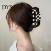 Plaid Hair Claw 1/4Pcs Women Claws Strong Fixation Pattern Durable Synthetic Hairpin Design Clips Versatile Lattice Accessories Patterned Accessory