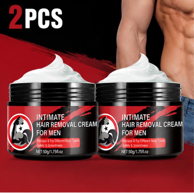 Haarentfernungscreme für Männer – Ganzkörper, Gesicht, Achseln und mehr, 50 g 2pc