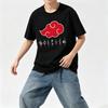 Men Women T Shirt Women Tee Boys Girls Top Adults Children Parent Child Cotton Kid Tshirts Naruto Akatsuki Red Cloud Anime Tee