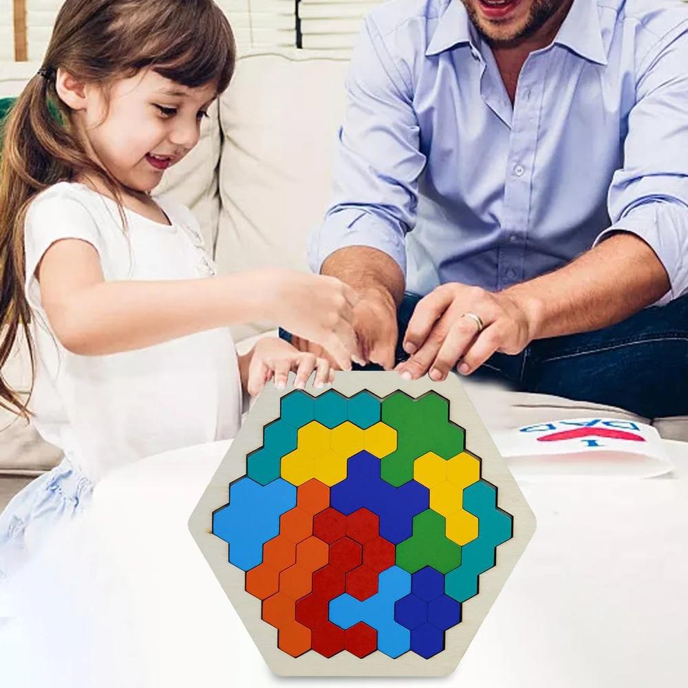 Montessori Tangram Intelligence Toy Safe Educational Toys IQ Games Puzzle  Kids Adults