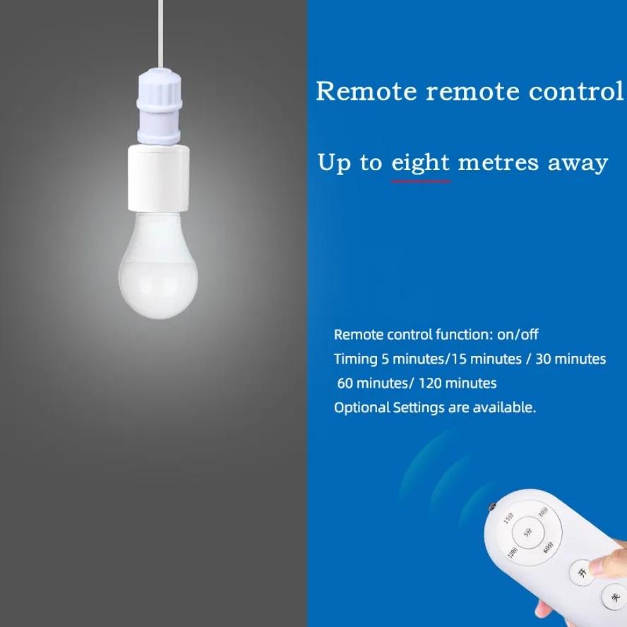 E27 Screw Remote Control Lamp Head Intelligent Timer AC85-265V Bulb Holder 5-speed Timer Switch LED Lamp Holder Environment