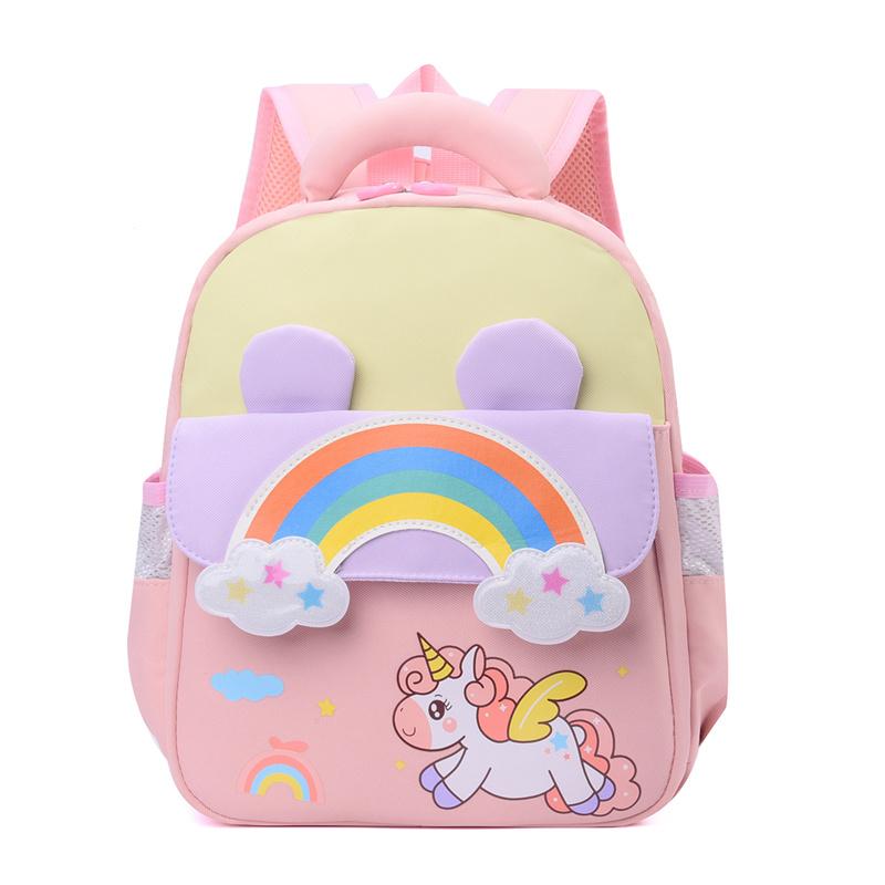 3 till 6 år gammal förskoleväska Regnbåge Tecknad ryggsäck Barnryggsäck