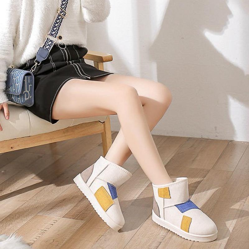 Fashion Winter Round Toe Platform Ladies Shoes Fashion 2025 Lamb Women's Snow Boots New in Designer Luxury Goth Plush Booties Hot Sale