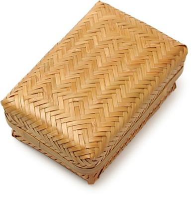 Small Bamboo Ajiiro Woven Lunch Box Woven Lunch (Ajiro Box) 70-039