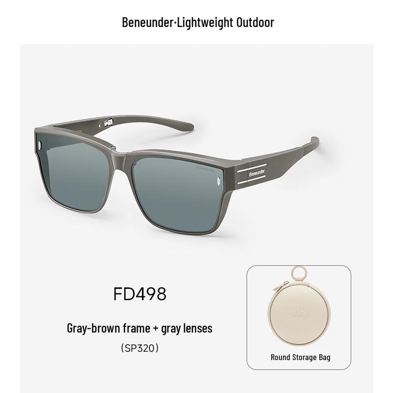 Bananain Квадратные Складные Солнцезащитные Очки для Близоруких, Надеваемые Поверх Обычных