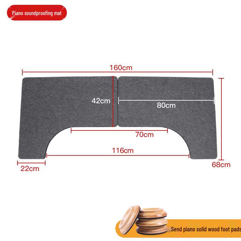 Piano Soundproofing & Shock Absorption Pads with Insulation Carpet and Mute Panel