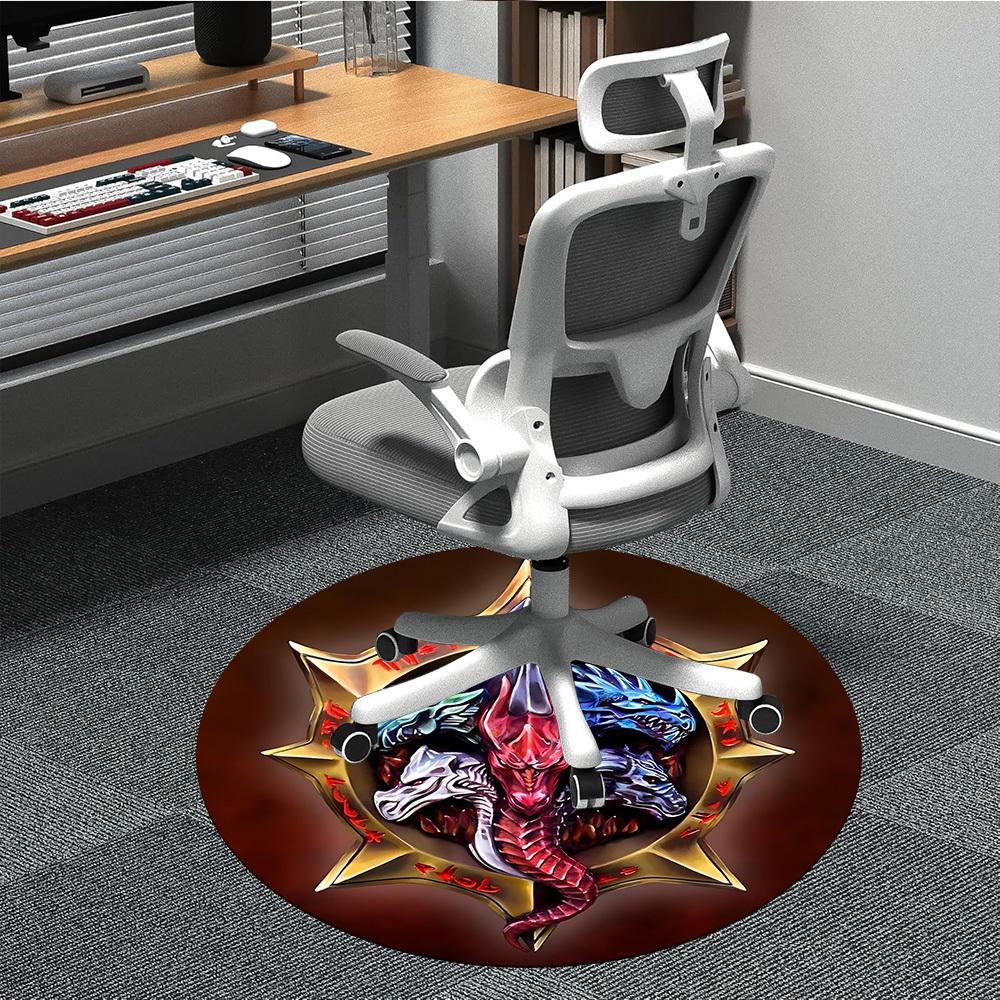 

1pc Dragon Crest Chair Carpet for Office, Non-slip, Soft and Durable Office Rug for Decoration, Perfect for Office yy251229177 80cm by 80cm