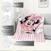 1pc Velvet Bedding Throw Blanket - Cute Minnie Mouse Design, Soft and Warm for Couch Cover,