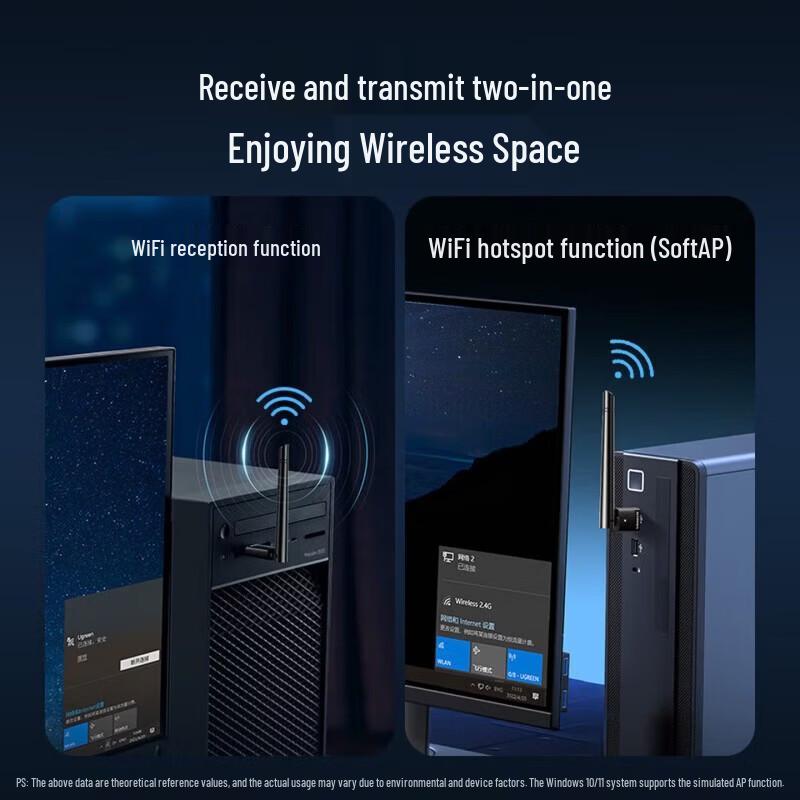 UGREEN AX300 300Mbps Dual-Band USB WiFi Adapter (CN version)