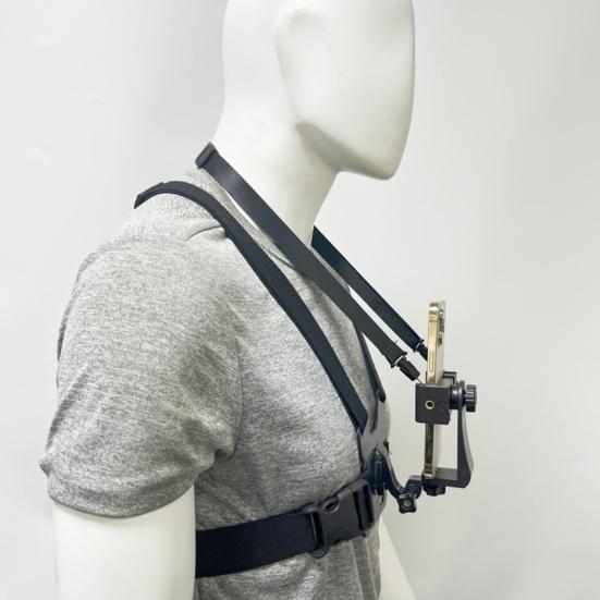 Phone Mount Holder Chest Strap Action Camera Bracket Adjustable Easy To Install 360-Degree Rotation Phone Clip Chest Strap Kit