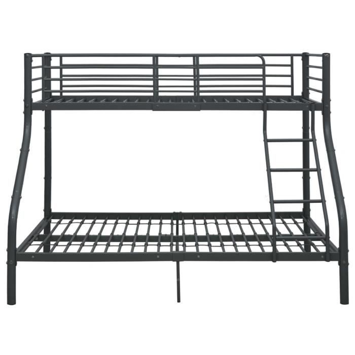 VidaXL Bunk Bed Frames Black Metal 140x200 Cm/90x200 Cm