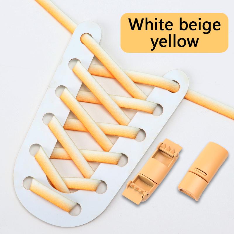 Magnetic Lock Shoelaces Without Ties Shoelace Flat Elastic Gradient Colorful Laces Sneakers for Kids Adult No Tie Shoe Laces