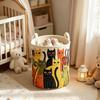 Boho Quilted Laundry Basket Floral Fabric Clothes Storage Bucket Soft With Handles Storage Basket For Clothe Toy Organizer