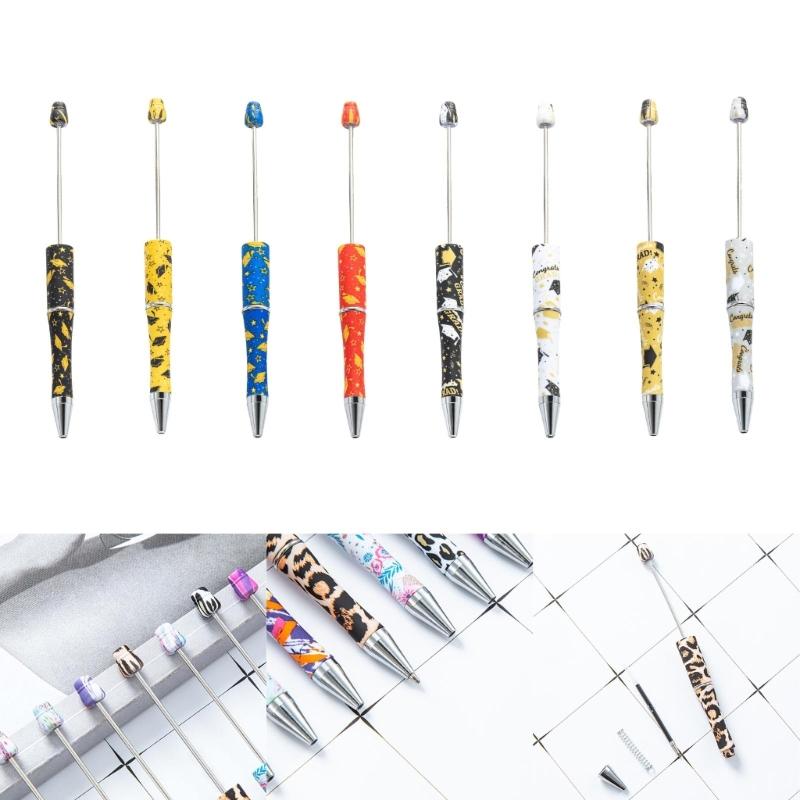Ballpoint Pen Bead Pen Plastic Beadable Pen Beaded Ballpoint Pens School Office Writing Supplies Stationery Wedding Gift