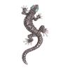 Elegant Crystal Lizard Brooch: Versatile Rhinestone Gecko Pin for Women's Fashion