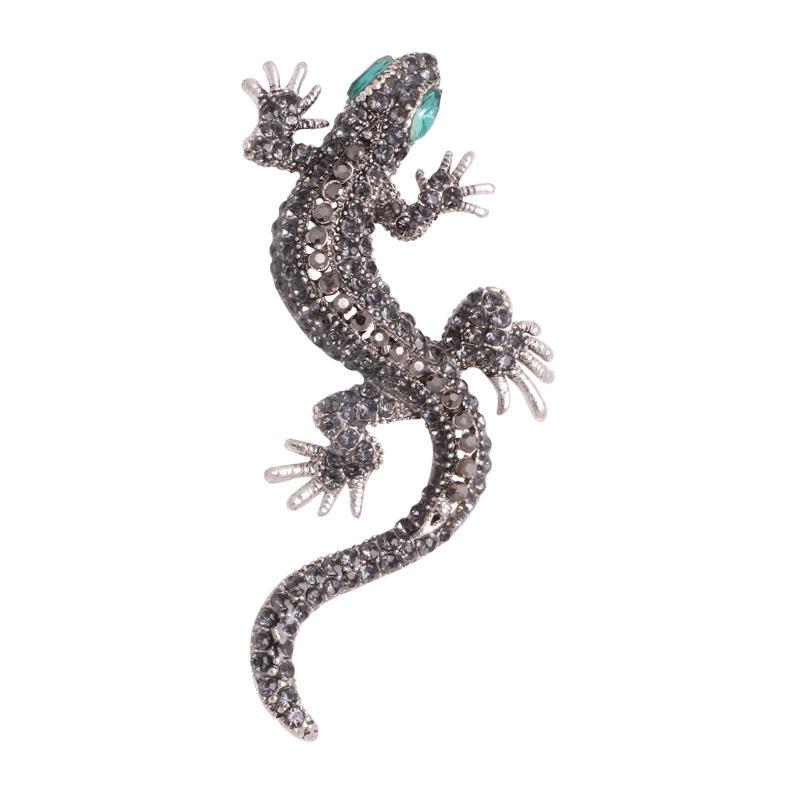 Elegant Crystal Lizard Brooch: Versatile Rhinestone Gecko Pin for Women's Fashion