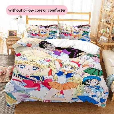 Sailor Moon Poster Duvet Cover & Pillowcases, Sailor Moon Fan Bedroom Bedding, Perfect Gift.chl