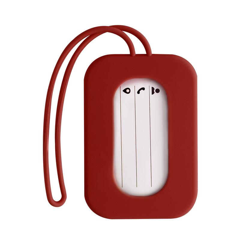 Solid Color Luggage Tag Luggage Identification Tag Anti-lost Identification Tag Silicone Name Tag Listing Suitcase Boarding Pass